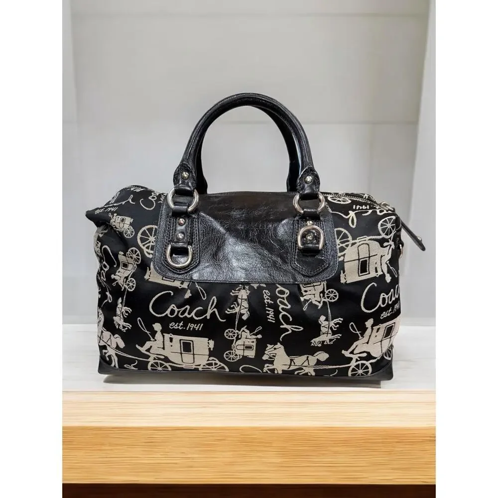 Y2K Coach F15653 Ashley 1941 Horse & Carriage Satchel Bag & Pleated Wristlet